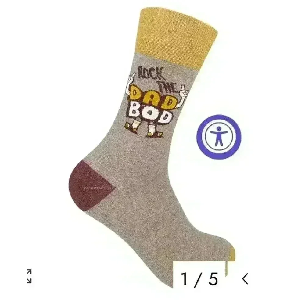 New Funatic Rock The Dad Bod Socks - Funny Fathers Gift Hilarious Daddy